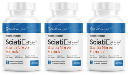 SciatiEase Sciatic Nerve Health Support Supplement with AlphaPalm Pea Vitamin B Complex and Alpha Lipoic Acid 300mg 120ct