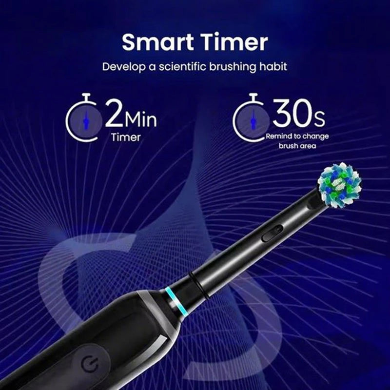 Oral B Ultra Electric Toothbrush 3D Rotation Rechargeable Teeth Brush Pressure Sensor 4 Brushing Modes 2 Min Timer