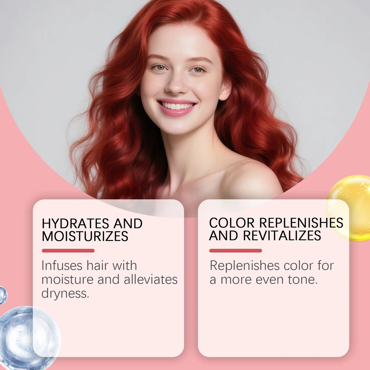 Collagen Hair Mask for Red Blue Brown Hair Color Supplement Deeply Nourish Anti Frizz Drying Rough Damaged Hair Treatment Mask