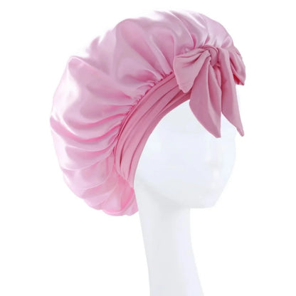 Satin Silk Hair Bonnet | Adjustable Tie Band | Sleep Bonnet for Women Men | Unisex Protective Headwear