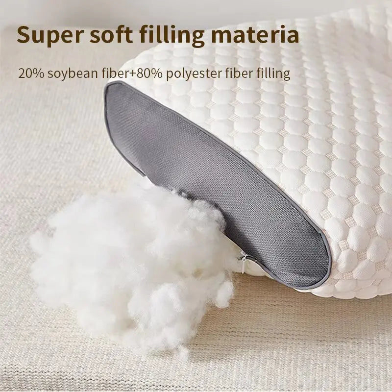 Bedding Sleep Pillow Neck Pillow with Elasticity and Non Collapse Soft Neck Protection Sleeping Pillow Neck comfort