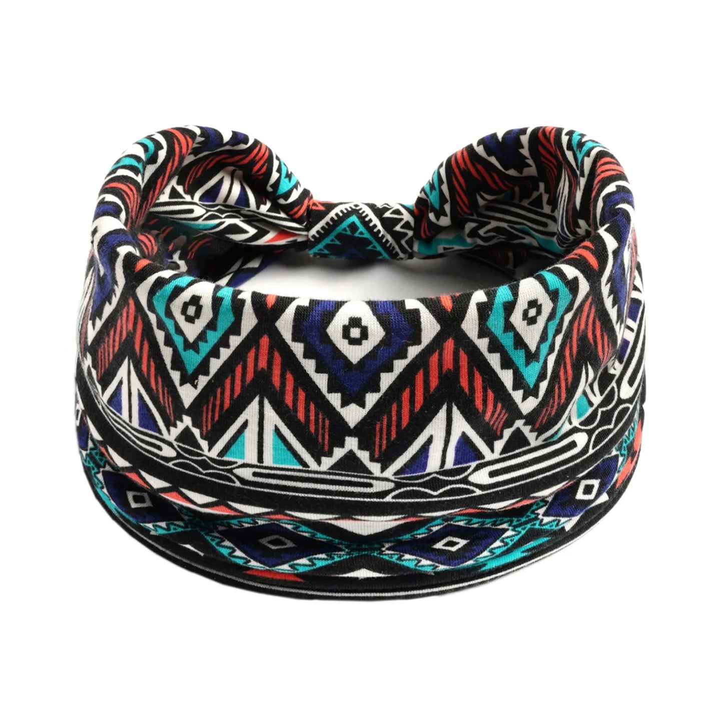 Boho Headbands Wide Knot Hair Scarf Floral Print Hairband Stretch Turban Headwrap Cotton Head Band Fashion Accessories for Women
