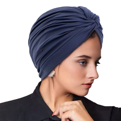 New Women Soft Elastic Ramadan Muslim Hijab Caps Fashion Women's Headscarf Solid Color Hair Care Turban Bonnet Chemotherapy Cap