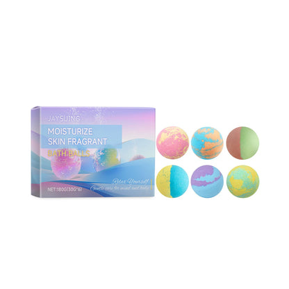 Bath Bomb Lasting Fragrance Aromatherapy Floral Scent Exfoliating Moisture Body Wash Cleansing Spa Salt Ball Bubble Bombs Shower