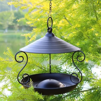 Pet Feeding Supplies Iron Bird Feeder Windproof Rainproof Bird Food Dispenser Hanging Multi-purpose Bird Water Bowl Drinking