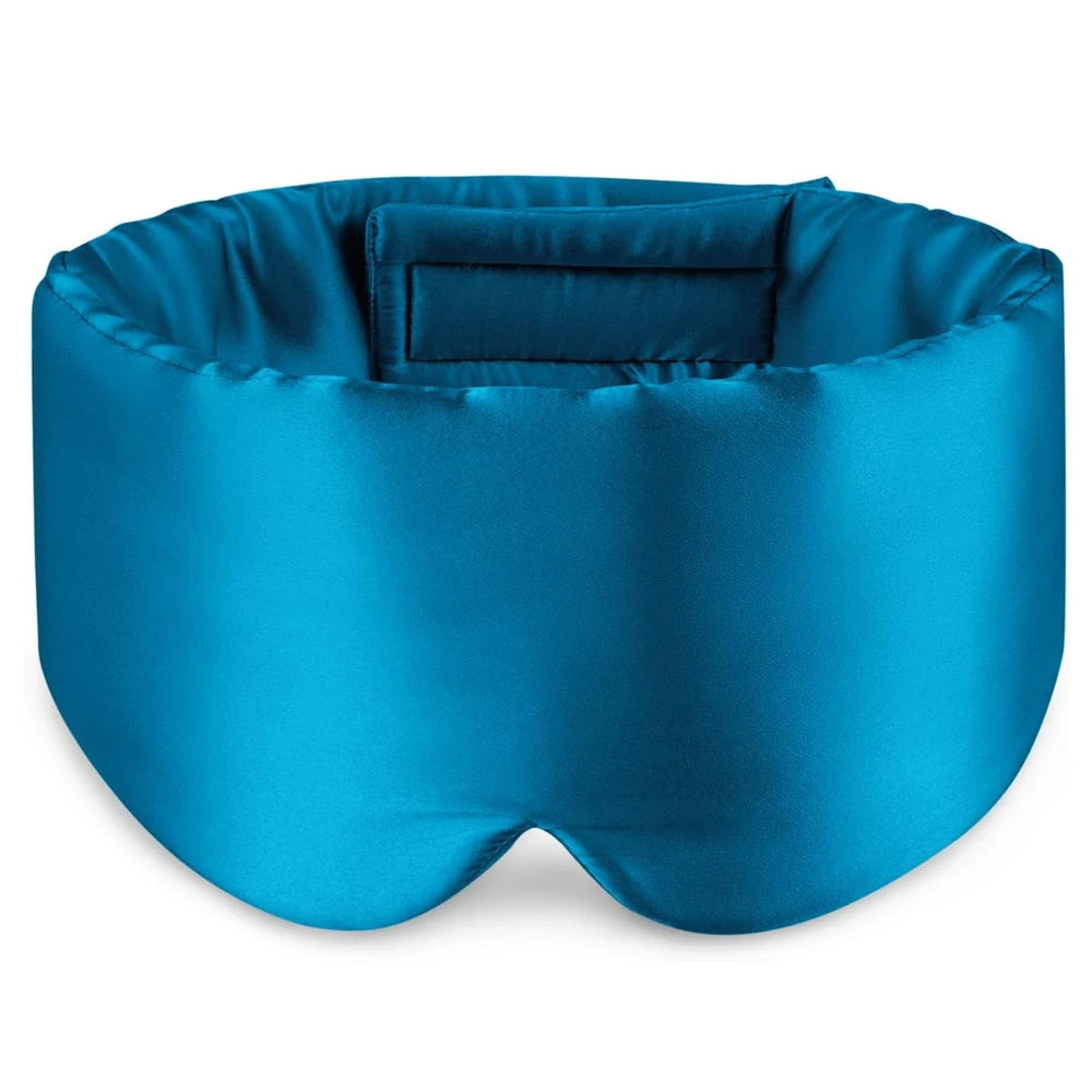 Silk Sleep Mask Soft Pressureless Sleeping Mask 100% Mulberry Silk for Eye Skin Anti Wrinkles,Adjustable Wide Velcro Ear Cover