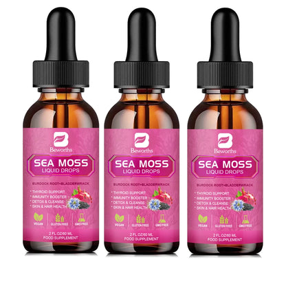 3000MG Seamoss Liquid Drop Organic Black Seed Oil & Burdock Root