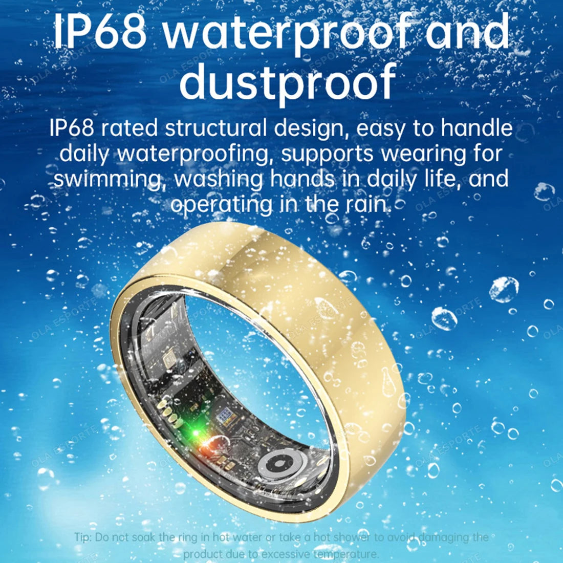 2025 New Smart Ring Heart Rate/Health Sleep Monitor Multi Sport Modes IP68 & 10ATM Waterproof Use Time 3 Days Rings Gift For Man