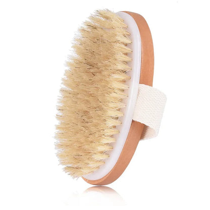 Dry Skin Wood Body Brush Exfoliation Natural Bristle Back Brush Massager Bath Shower Back Spa Scrubber Dry Massage Brush Tools