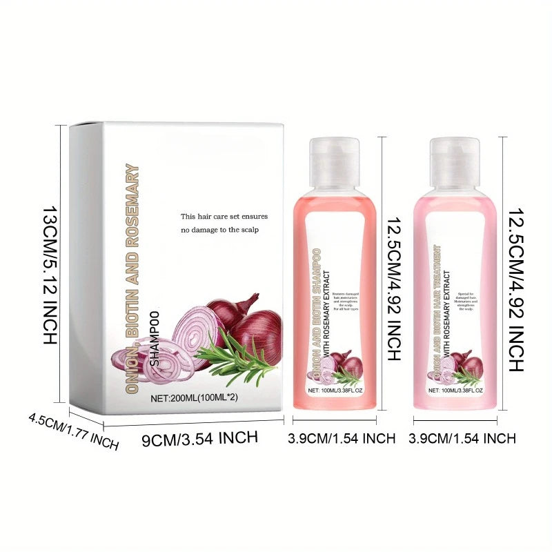 Onion Biotin and Rosemary Shampoo and Conditioner Set
