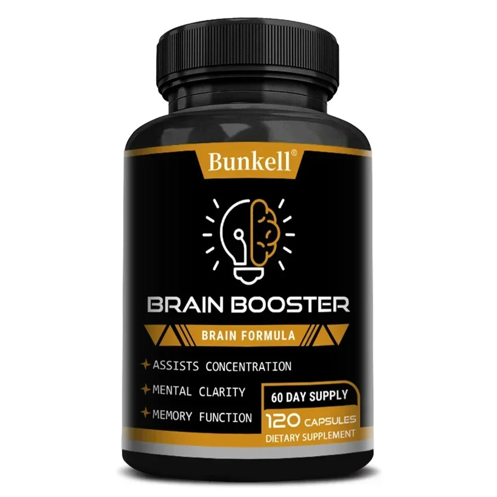 Brain Health Supplement - with Ginkgo Biloba, Vitamin B12, Help Improve Cognitive Function and Memory, Protect Nerve Cells