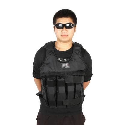 SUTEN 20kg/50kg Loading Weighted Vest For Boxing Training Workout Fitness Equipment Adjustable Waistcoat Jacket Sand Clothing