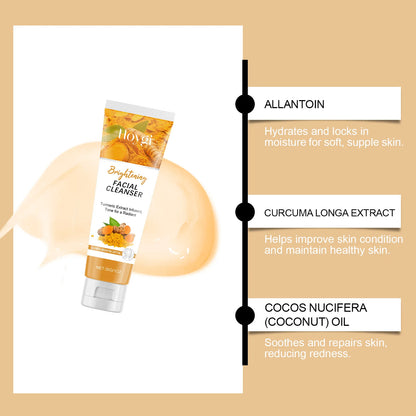 Turmeric Brightening Skincare Set Turmeric Cream & Facial Cleanser Reduces Dullness Moisturizing Soothing Anti-Wrinkle Skin Care