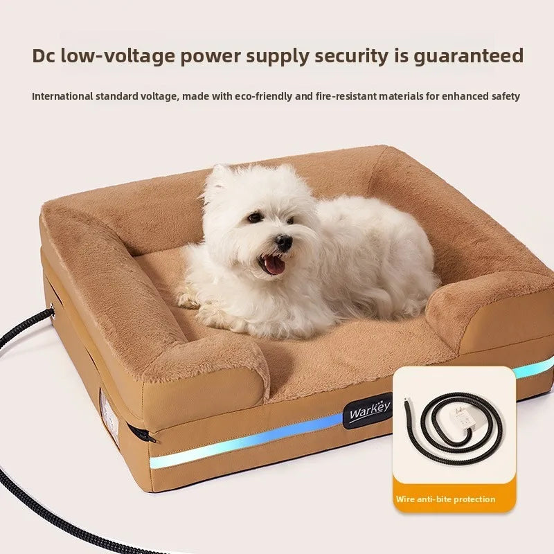Heated Pet Bed Mat, Constant Temperature Washable Warming Pad, Safe Energy-Saving Cushion For Cats And Dogs