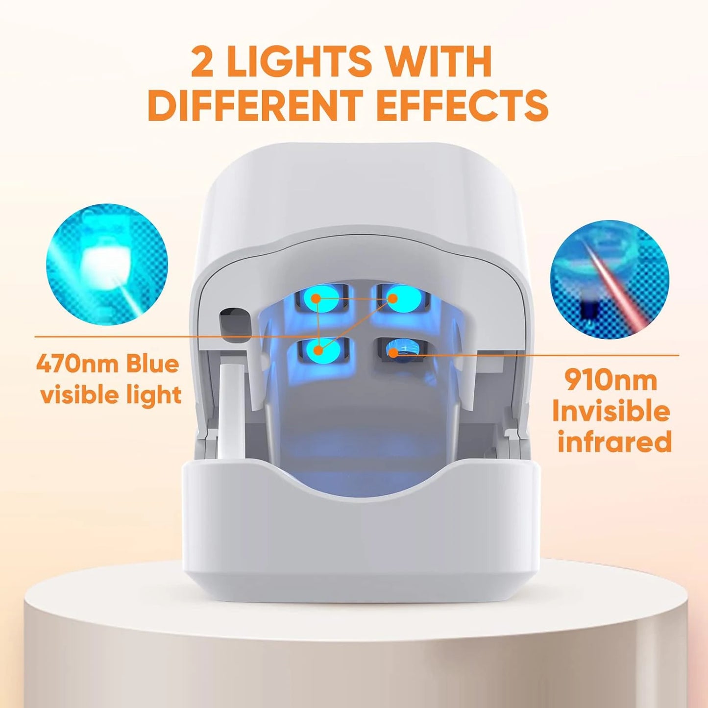 Nail Fungus Treatment LED Laser Device for Cleaning Onychomycosis USB Charge 905nm Infrared Light 470nm Blue Light Nail Salon