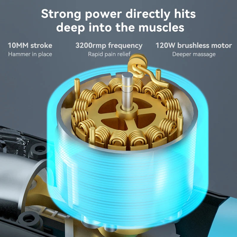 Booster M2-B Massage gun 4000 mAh Deep Tissue Percussion Muscle Massager Handheld Body Back Electric Massager for Fitness