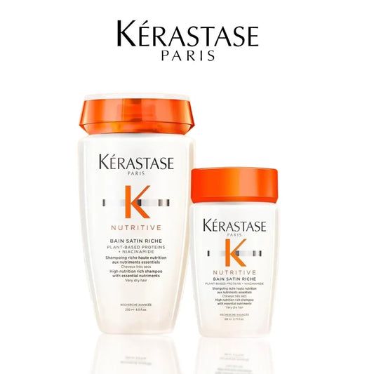 Kerastase Nutritive Bain Satin Shampoo 80/250ml, Gently Cleanses & Replenish Moisture, Shiny, Fine to Medium Dry Hair, Hair Care