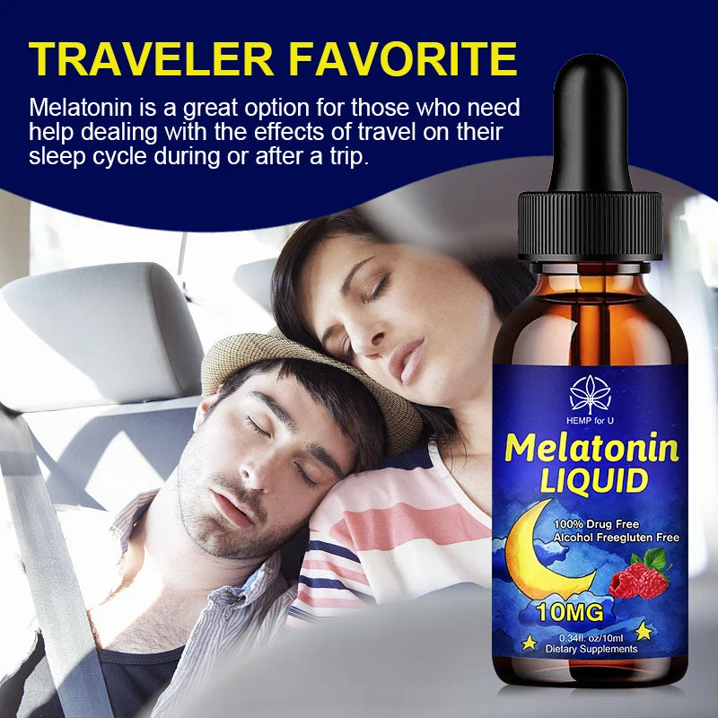 10Mg Melatonin Drops for Adult Aid Night Sleep Help Save Sleep Sleep Support Health Improve Insomnia Supplement