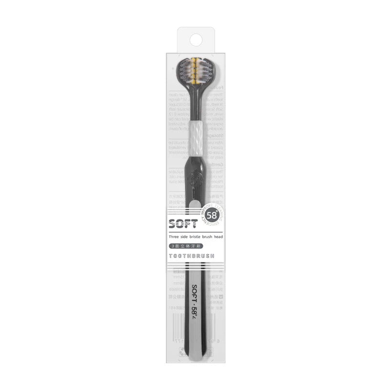 Three Sided Soft Hair Tooth Toothbrush Adult Toothbrush Ultra Fine Soft Bristle Oral Care Teeth Brush For Oral Health Clean