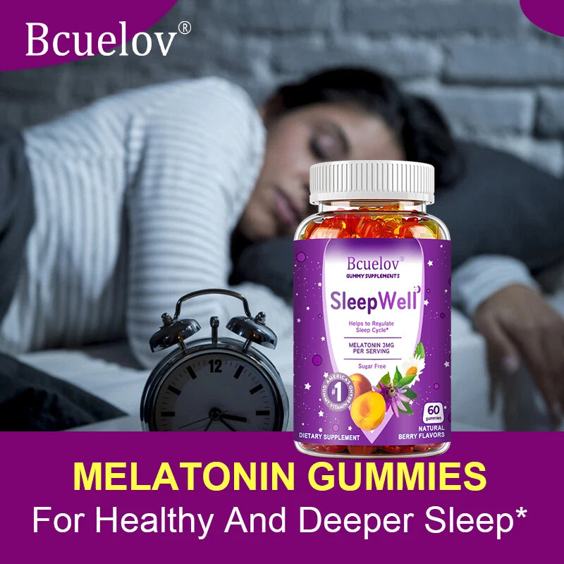 Melatonin Gummies, 3 Mg Melatonin Supplements for Sleep Support, Improve Mood, Antioxidant and Immune Regulation