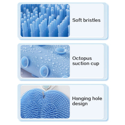 Back Foot Scrubber for Shower Foot Scrubber Bath Mat with Suction Cup Wall Mounted Dead Skin Cleaner