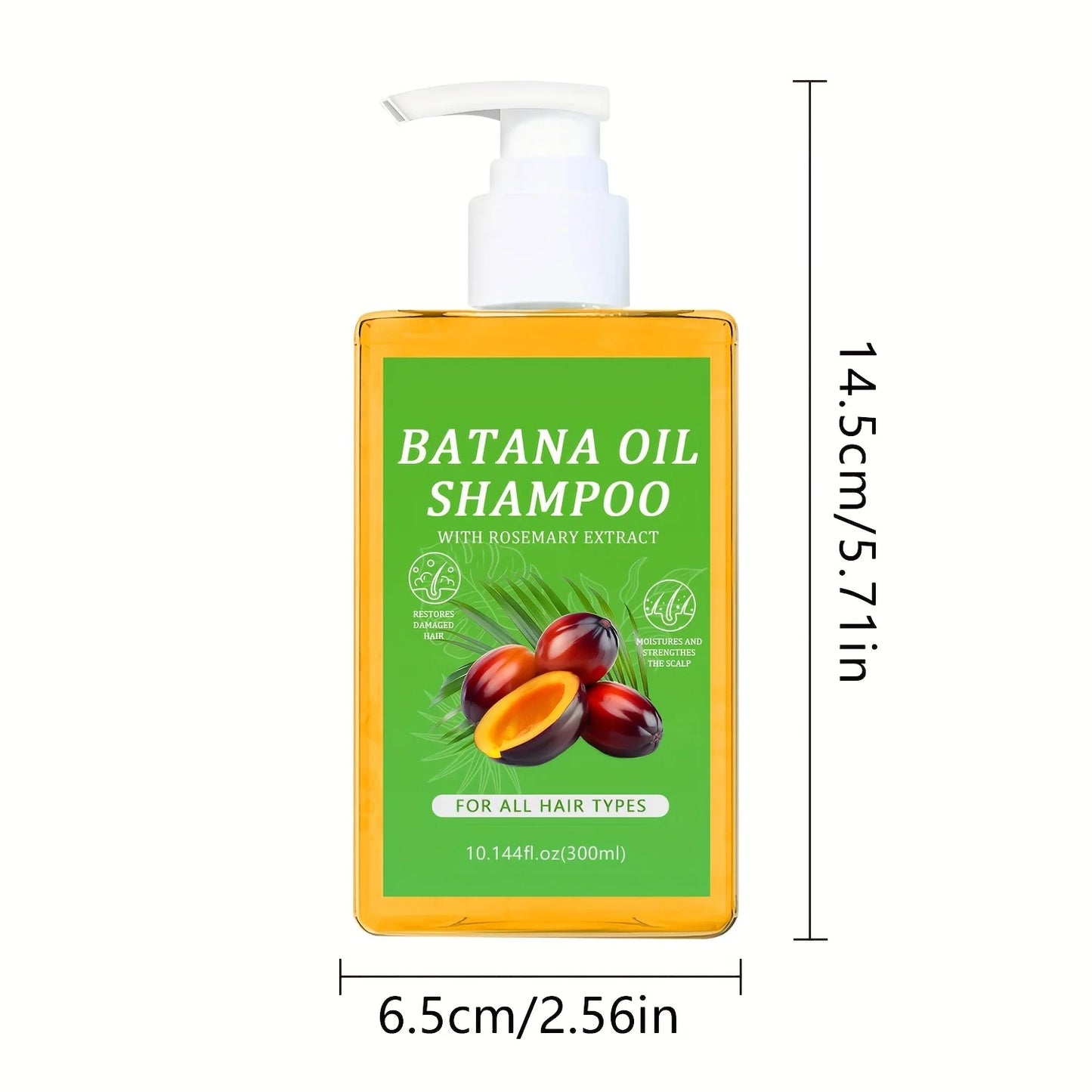 Batana Oil Shampoo - Hydrates And Fortifies Hair, Restores Damaged Strands, Stops Split Ends And Breakage