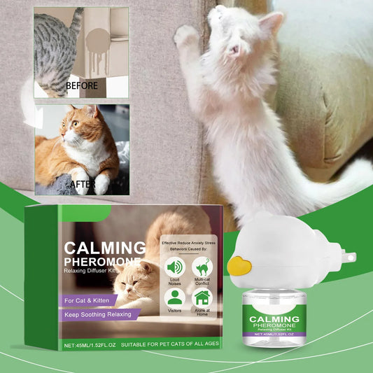 45ML Cat Pheromone Calming Diffuser Effectively Relieves Anxiety Stress Soothing Without Irritation Gentle Ingredients