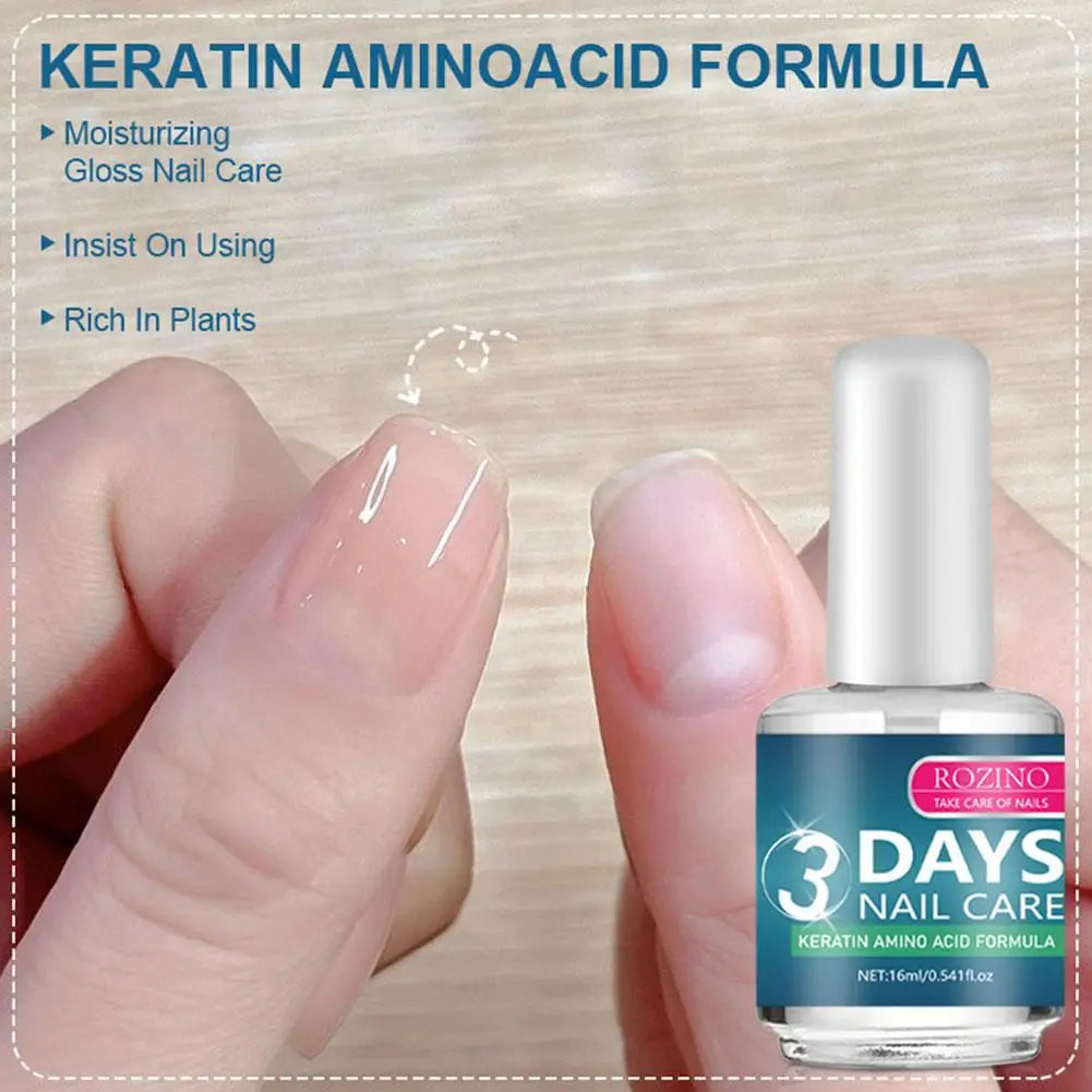 ROZINO 3 Days Nail Care Serum Repair Nail Fungus Paronychia Relieve Cracked Damaged Toenails Strengthener Nail Care Serum 1PCS