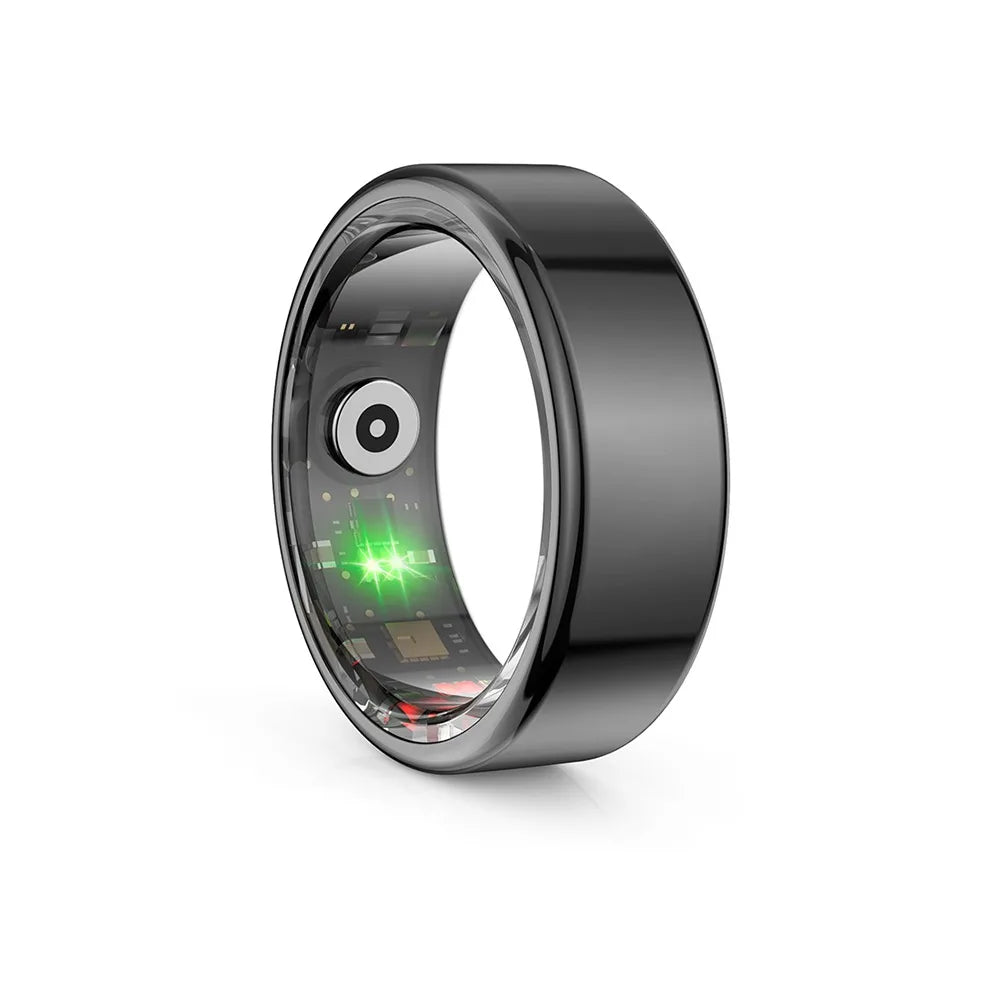 Sleep/Step Tracker Smart Health Rings IP68 Waterproof Steel Shell Intelligent Sleep Tracker Multi-sport Modes Wearable