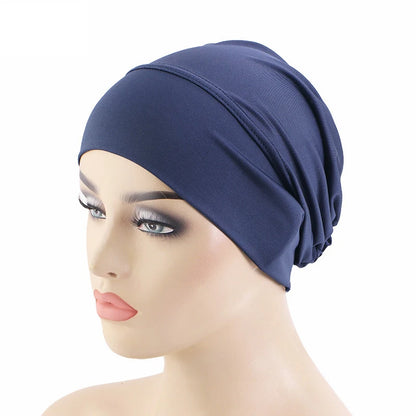 Muslim Women Underscarf Inner Hat Hijab Beanies Bonnet Hair Loss Chemo Cap Stretch Headscarf Headwear Head Wraps Turbante Mujer