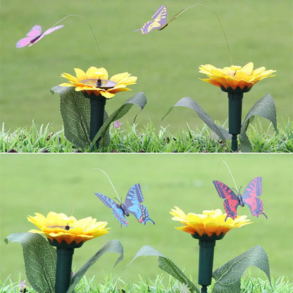 Dancing Fluttering Butterflies Hummingbird Yard Decor Solar Powered, Dancing Fluttering Butterflies For Your Potted Plant Yard