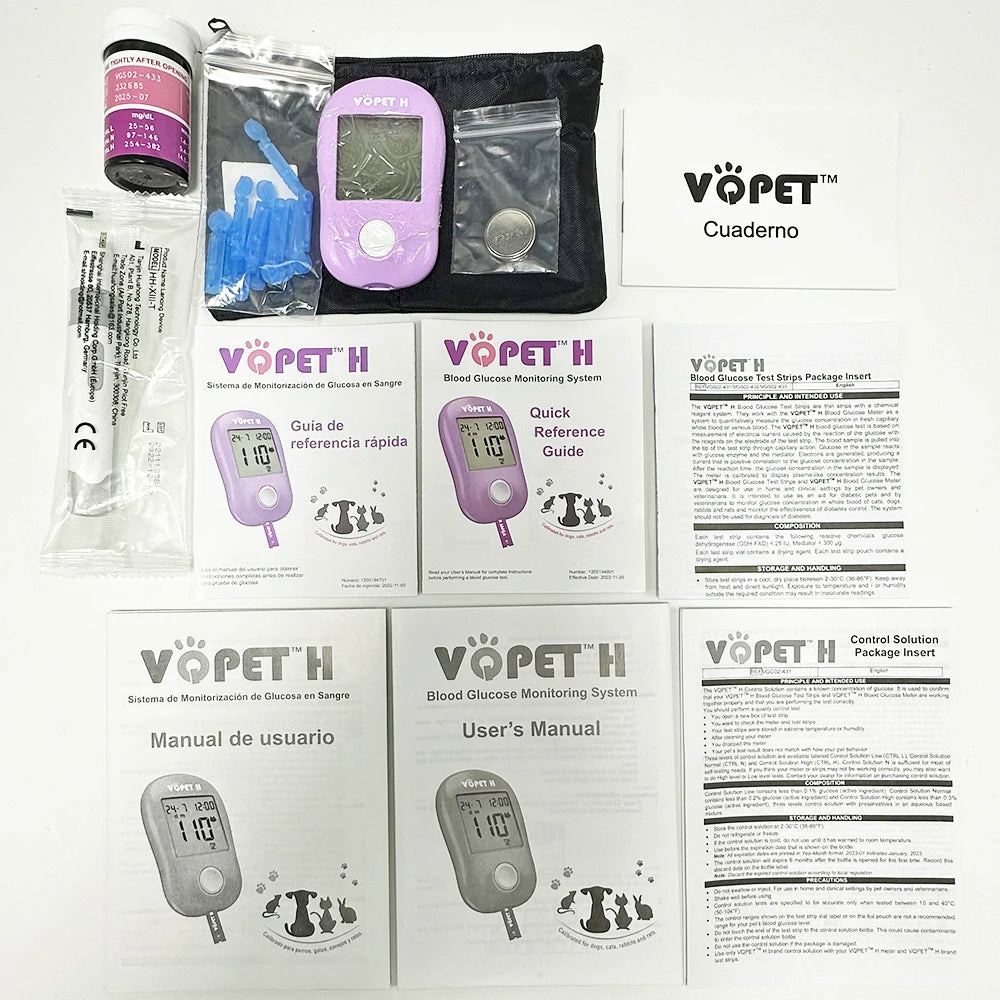 Blood Glucose Meter Blood Glucose Monitoring System For Pet Use Professional Diabetes Management for Pets Accessories Clinic