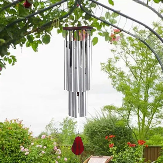 27 Tubes Handmade Wind Chimes Outdoor - Concert Pitch Tuned for Deep Soothing Sounds, Hummingbird Design Large Wind Bell for Gar