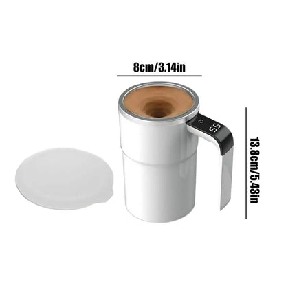 Self Stirring Mug Smart Coffee Cup with Temperature Display Rechargeable for Hot Chocolate Matcha Latte Protein Shake Mixing