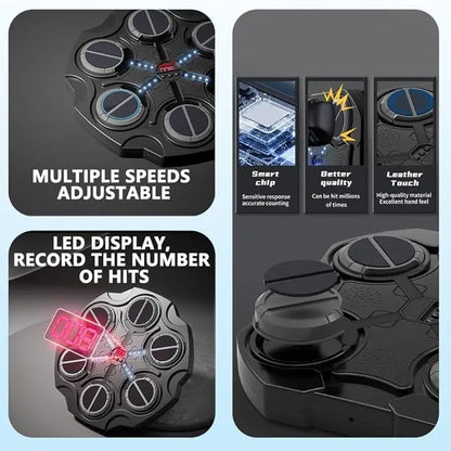Music Boxing Machine Bluetooth Boxing Trainer Machine with Gloves Adjustable Speed Boxing Wall Mount for Kids Adult Office Home