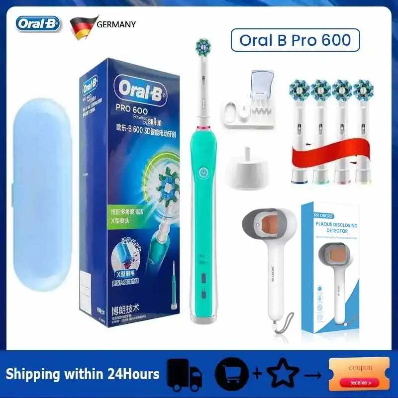 Oral B Electric Sonic Toothbrushes 3D Rotation Teeth Daily Whitening Gum Care Smart Pressure Sensor Rechargeable Waterproof