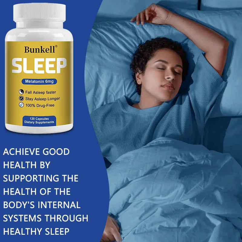 Melatonin Dietary Supplement, 6 Mg, Promotes Relaxation and Sleep Health, Improves Mood Health, and Enhances Sleep Quality