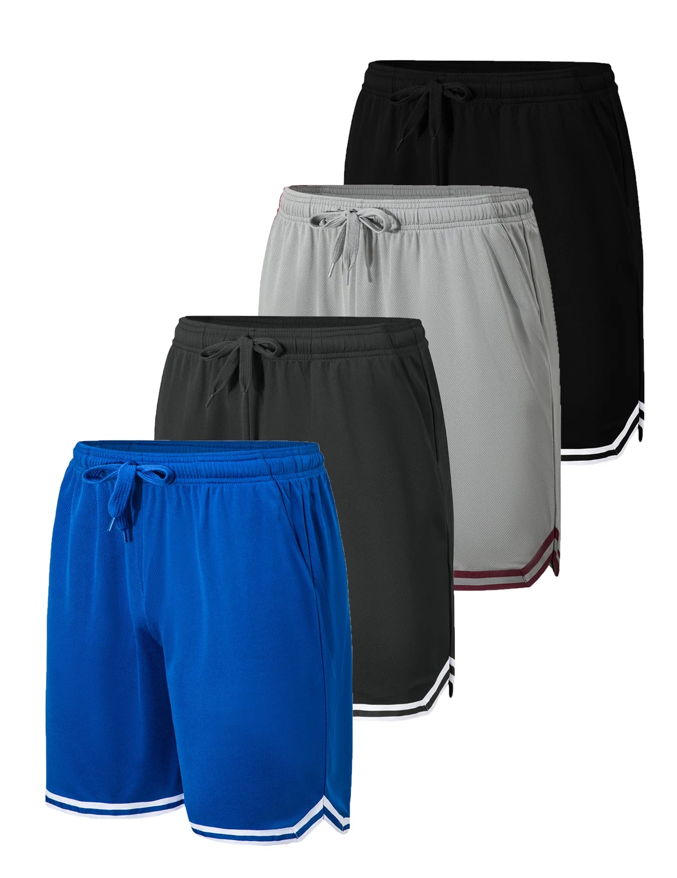 4-piece men's sports basketball shorts