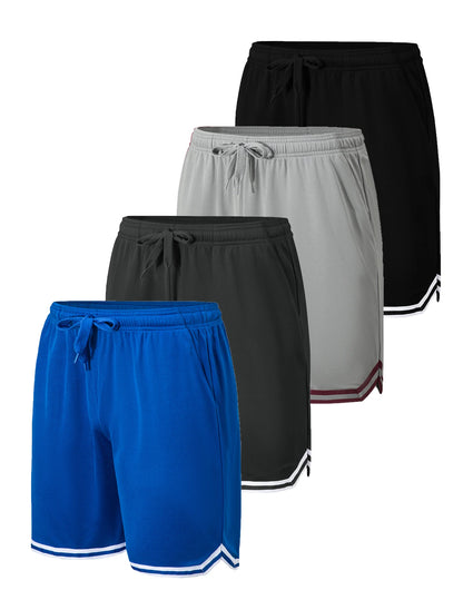 4-piece men's sports basketball shorts