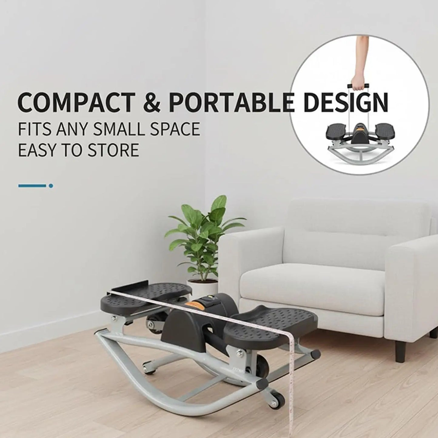 Rock Stepper Exercise Machine Legs Glutes Abs Workout Portable Silent Lateral Stepper Machine for Home Apartment Office Gym