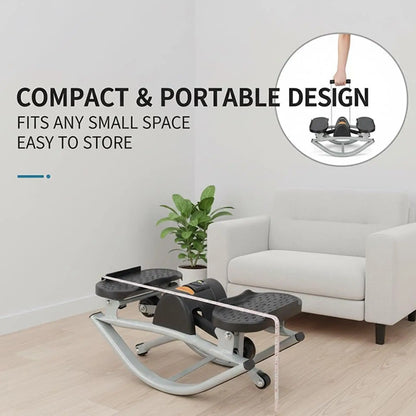 Rock Stepper Exercise Machine Legs Glutes Abs Workout Portable Silent Lateral Stepper Machine for Home Apartment Office Gym