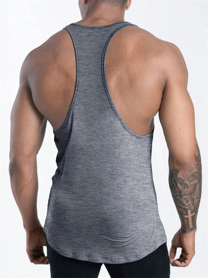 New Fitness Vest Summer Fitness Training Inner Shorts Running Vest Basketball Quick-drying Elastic Loose Sports Vest Men's Top