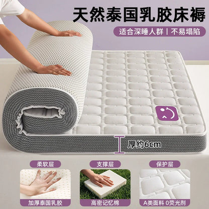 Latex Memory Foam Mattress Covering Soft Cushion Household Bedroom Dormitory Double Single Sponge Tatami Mattress Topper Cushion