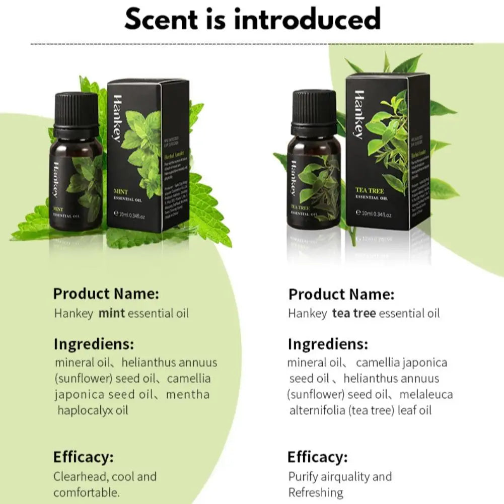 10ML Lavender Rose Lemon Olive Eucalyptus Orange Rosemaxy Wormwood Ginger Green tea Oil
