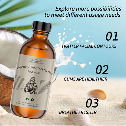Coconut Pulling Oil Mouthwash Fresh Oral Breath Natural Essential Oils Odor Removal Whiten Tool Mouth Care Prevent Tooth Decay