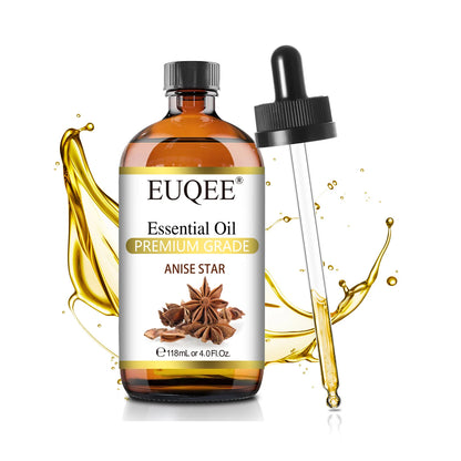 EUQEE 118ml (4 fl. oz) Pure Essential Oil-Sweet Orange Bergamot Cinnamon Lavender Tea tree Premium Aromatherapy Oil for Diffuser