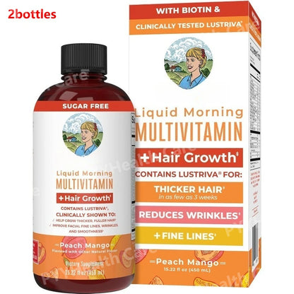 Liquid Multivitamin with Biotin and Vitamin B Complex Supports Healthy Hair & Skin Formula Daily Beauty Nutrition
