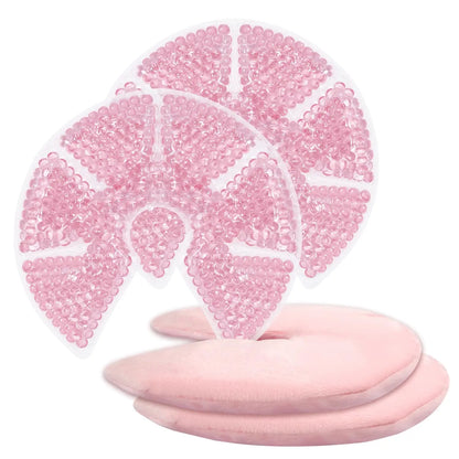 Breast Therapy Pad Hot Cold Breast Gel Bead Ice Packs Breast Cooling/Heat Pads Relief for Breastfeeding, Nursing Pain, Mastitis