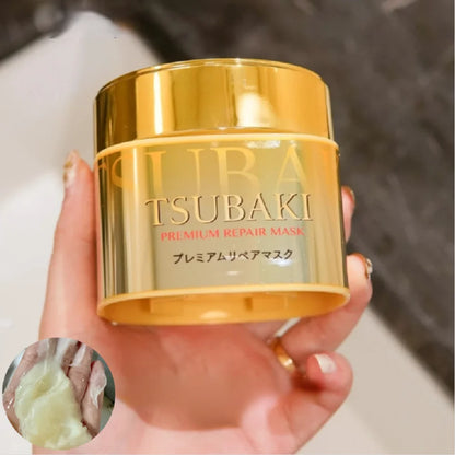 Japan TSUBAKI 0 Seconds Premium Hair Mask - High Penetration Essence - Frizz Control Damage Repair Salon-Grade Hair Care