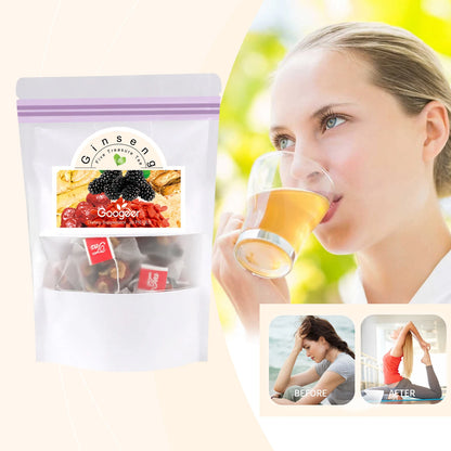 Ginseng Five Treasure Tea Natural Energy Boost Immune Support Herbal Wellness Traditional  Organic Blend Tea Daily Vitality